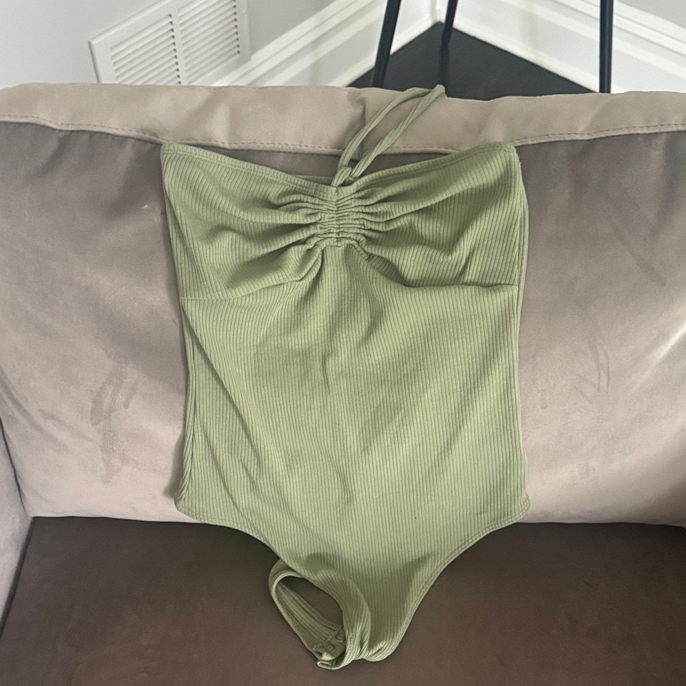 American Eagle Outfitters Olive Green Bodysuit
